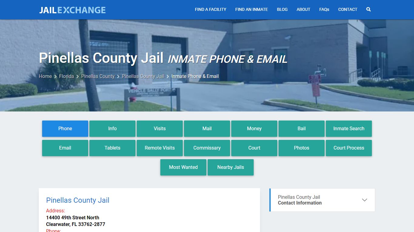 Inmate Phone - Pinellas County Jail, FL - Jail Exchange