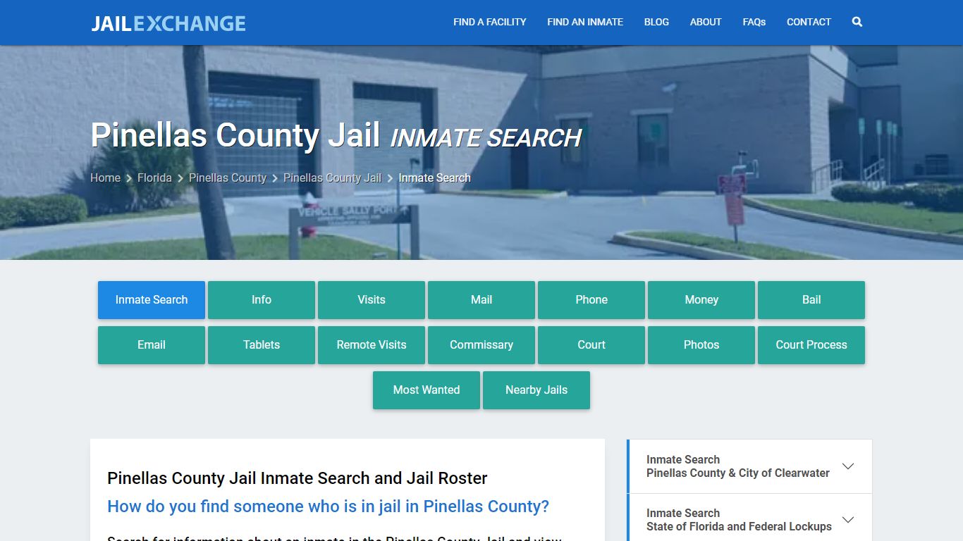 Inmate Search: Roster & Mugshots - Pinellas County Jail, FL - Jail Exchange