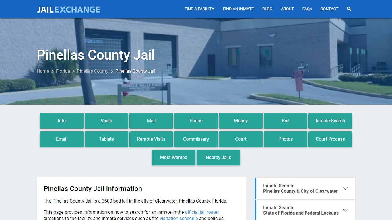 Pinellas County Jail, FL Inmate Search, Information